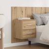vidaXL T&ecirc;te de lit avec armoire avec tiroir 3 pcs Ch&ecirc;ne artisanal
