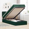 vidaXL Cadre de lit ottoman avec matelas vert fonc&eacute; 100x200 cm velours
