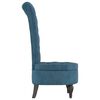 vidaXL Chaise &agrave; dossier haut bleu velours conception de bouton