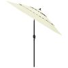 vidaXL Parasol de jardin à 3 niveaux avec mât en aluminium sable 2,5 m