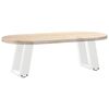 vidaXL Pieds de table basse en U 2 pièces Blanc 30 x (30-31) cm Acier