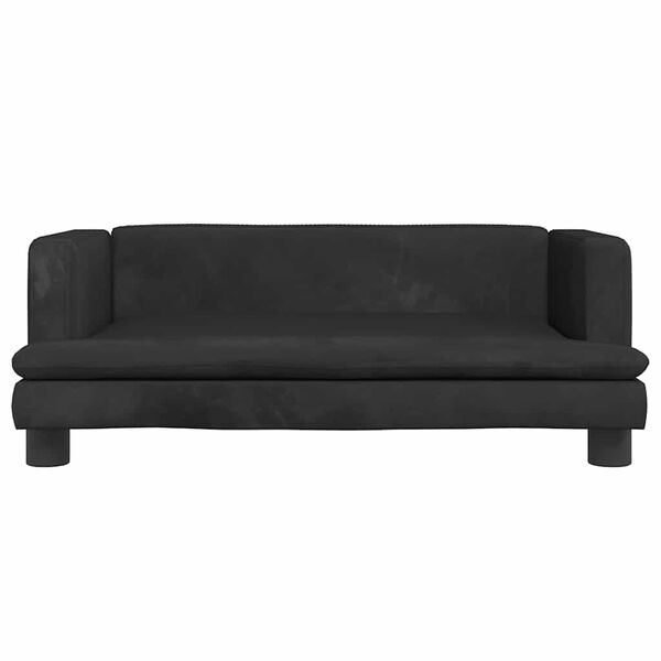 vidaXL Canap&eacute; pour enfants noir 80x45x30 cm velours