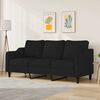 vidaXL Canap&eacute; &agrave; 3 places Noir 180 cm Tissu