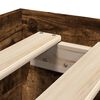 vidaXL Cadre de lit sans matelas ch&ecirc;ne fum&eacute; 100x200 cm bois ing&eacute;nierie