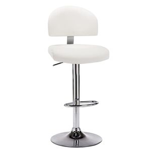 vidaXL Tabouret de bar Blanc Similicuir