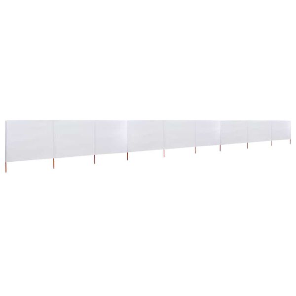 vidaXL Paravent 9 panneaux Tissu 1200 x 120 cm Blanc sable