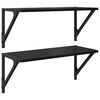 vidaXL &Eacute;tag&egrave;res Murales 2 pc Ch&ecirc;ne noir 60 x 25 x 25,5 cm