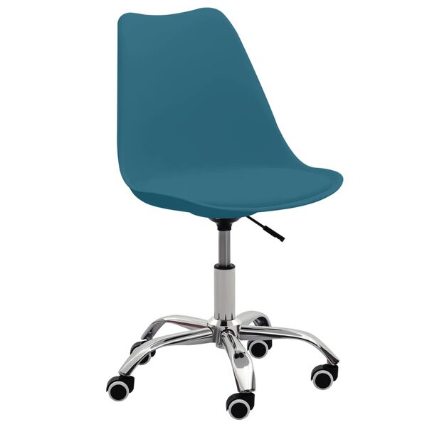 vidaXL Chaise de salle &agrave; manger Turquoise Similicuir