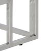 vidaXL Table console argent&eacute; acier inoxydable et bois massif d'acacia