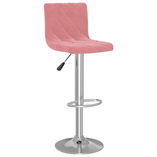 vidaXL Tabourets de bar lot de 2 rose velours