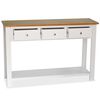 vidaXL Table console 118 x 35 x 77 cm Bois de chêne massif