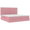 vidaXL Lit avec rangement et matelas Rose 200 x 200 cm Velours