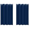 vidaXL Rideaux occultants avec anneaux 2 pcs Bleu foncé 175 x 140 cm