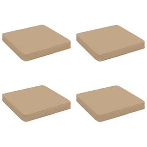vidaXL Coussins de si&egrave;ge 4 pi&egrave;ces VUGHT 4 pc 100 % polyester Sable