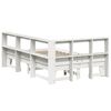 vidaXL Lit biblioth&egrave;que sans matelas blanc 140x190 cm bois pin massif