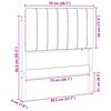 vidaXL T&ecirc;te de lit capitonn&eacute;e Marron et gris clair 75 cm Pin massif