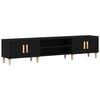 vidaXL Meuble TV 180 x 31,5 x 40 cm Ch&ecirc;ne noir Bois d'ing&eacute;nierie