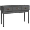 vidaXL Table console Gris 114x40x75 cm Bois massif de pin