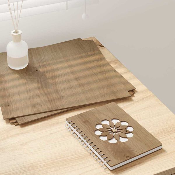 vidaXL Panneaux d&eacute;coratifs 50 pcs Ch&ecirc;ne artisanal 30 x 30 x 0,27 cm