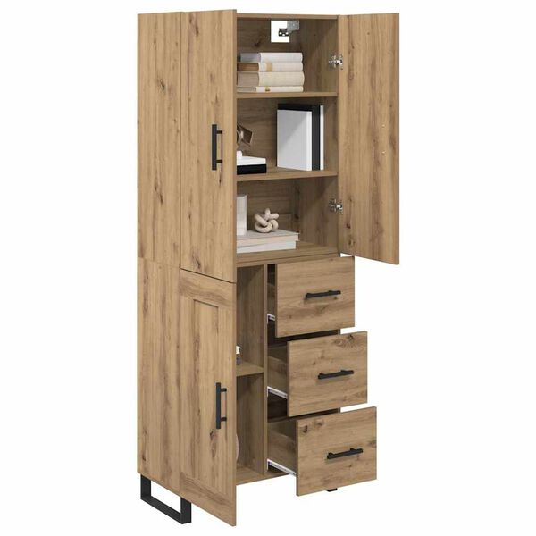 vidaXL Haut Armoire 2 pcs Ch&ecirc;ne artisanal 69,5 x 34 x 180 cm