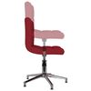 vidaXL Chaises pivotantes &agrave; manger lot de 2 rouge bordeaux tissu