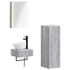 vidaXL Ensemble d'armoire de salle de bain 4 pcs Sonoma gris