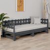 vidaXL Lit coulissant sans matelas gris 2x(90x200) cm