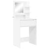 vidaXL Tables de maquillage pour chambre avec tiroir Blanc brillant