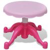 vidaXL Clavier jouet d'enfants et tabouret/microphone 37 touches Rose