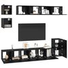 vidaXL Ensemble meuble TV 8 pcs Ch&ecirc;ne noir Bois d'ing&eacute;nierie