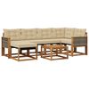vidaXL Ensemble de canap&eacute;s d'ext&eacute;rieur 7 pcs Naturel et Beige