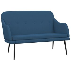 vidaXL Banc Bleu 110x76x80 cm Tissu