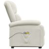 vidaXL Fauteuil de massage Cr&egrave;me Velours