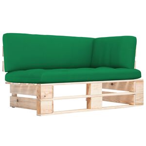 vidaXL Canap&eacute; d'angle palette de jardin bois de pin impr&eacute;gn&eacute;