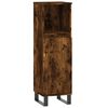 vidaXL Armoire de bain ch&ecirc;ne fum&eacute; 30x30x100 cm bois d'ing&eacute;nierie