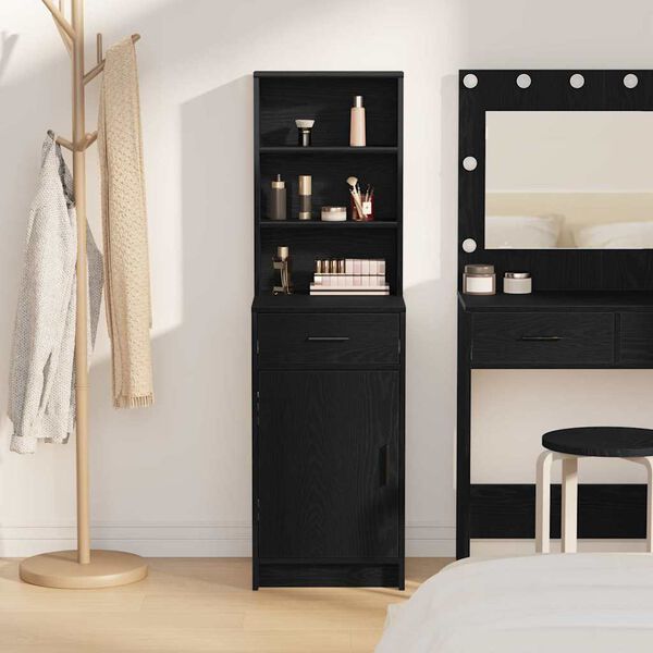 vidaXL Haut Armoire Ch&ecirc;ne noir 40 x 40,5 x 135 cm Bois d'ing&eacute;nierie