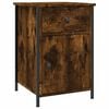 vidaXL Table de chevet ch&ecirc;ne fum&eacute; 40x42x60 cm bois d'ing&eacute;nierie