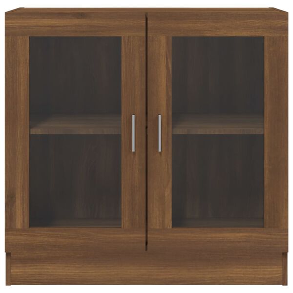 vidaXL Armoire &agrave; vitrine Ch&ecirc;ne marron 82,5x30,5x80cm Bois d'ing&eacute;nierie