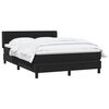 vidaXL Sommier &agrave; lattes de lit avec matelas noir 160x210 cm velours