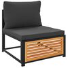 vidaXL Salon de jardin avec coussins 7 pcs bois massif d'acacia
