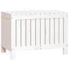 vidaXL Bo&icirc;te de rangement de jardin Blanc 76x42,5x54 cm Bois de pin