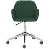 vidaXL Chaises pivotantes &agrave; manger lot de 2 vert fonc&eacute; tissu