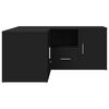 vidaXL Armoire d'angle noir 160x40x45 cm bois d&rsquo;ing&eacute;nierie