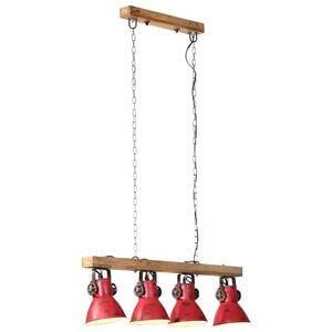 vidaXL Plafonnier 25 W rouge d&eacute;lav&eacute; 90x24x111 cm E27