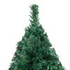 vidaXL Arbre de Noël artificiel pré-éclairé et boules vert 210 cm PVC