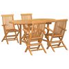 vidaXL Ensemble de salle &agrave; manger pour jardin 5 pc Marron