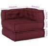 vidaXL Canapé modulaire 2 pcs Marron 140 x 70 x 56 cm tissu