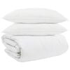 vidaXL Ensemble de Duvet avec oreiller 3 pi&egrave;ces Blanc Plume de canard