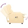vidaXL Fauteuil de massage électrique Crème Similicuir