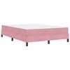 vidaXL Lit &agrave; ressorts avec matelas Rose 140 x 220 cm tissu